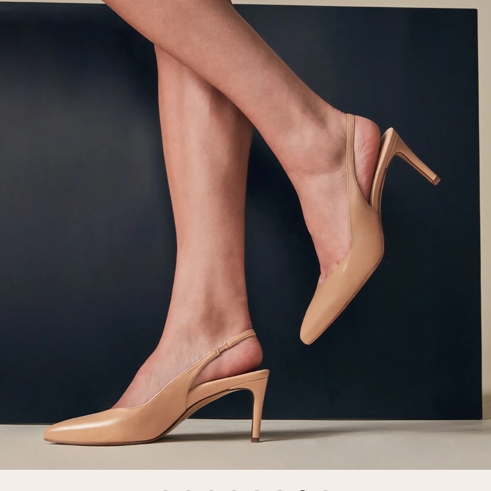 Inez Chic Tan Slingback Heels